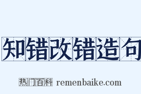 知错改错造句是什么意思的图片